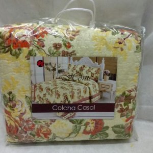Colcha Casal C/ Porta Travesseiro 2,20x2,50 = MODA MIL