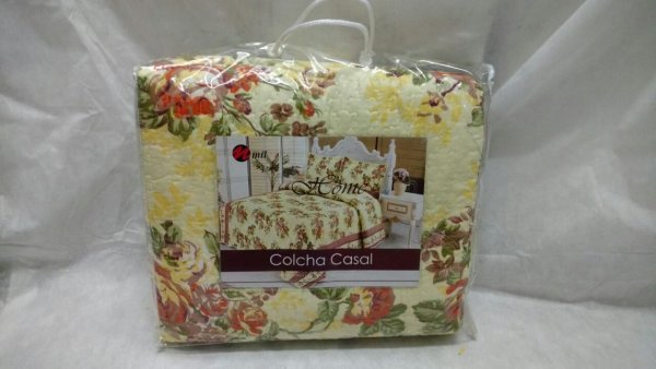 Colcha Casal C/ Porta Travesseiro 2,20x2,50 = MODA MIL