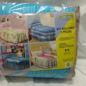 Colcha Solteiro Realce Florença  03 pecas 2,40x1,85 e  /Turminha Happy = SULTAN