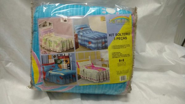 Colcha Solteiro Realce Florença  03 pecas 2,40x1,85 e  /Turminha Happy = SULTAN