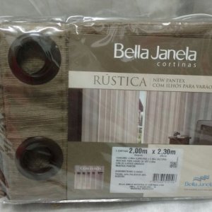 Cortina Rústica Pantéx 2,00x2,30 = BELLA JANELA