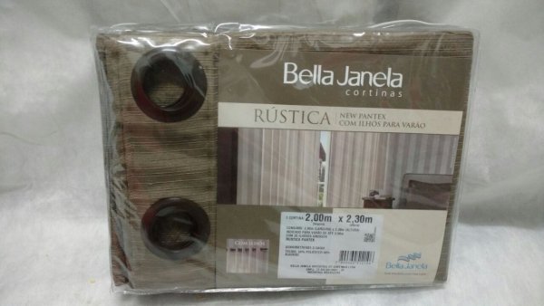 Cortina Rústica Pantéx 2,00x2,30 = BELLA JANELA