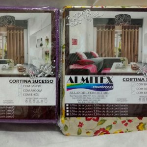 Cortina Tecido BD Argola Sucesso c/ ilhós 3,00x2,20 = ALMITÉX