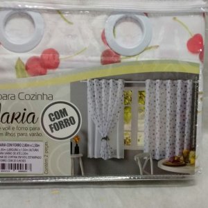 Cortina Cozinha Maria c/ Forro 2,80x1,50 = IZALTÉX