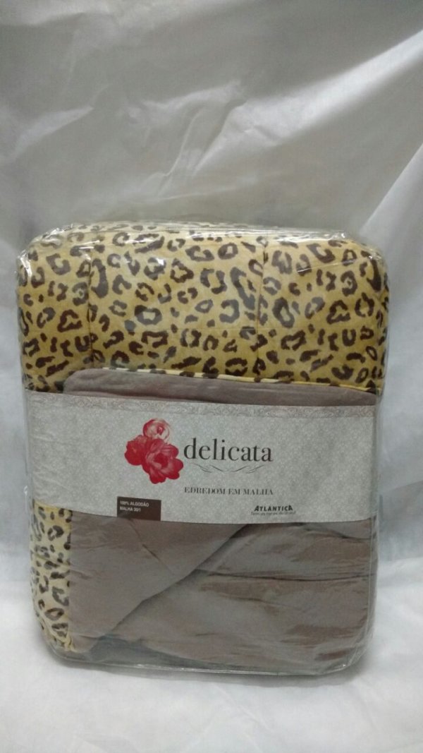 Edredom Solteiro Delicata em Malha Porto Franco 1,40x2,20 = ATLÂNTICA