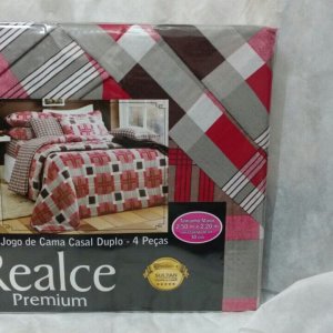 Lençol Casal 04 pçs Realce Premium 140 Fios 2,50x2,20 = SULTAN