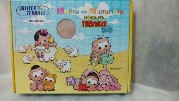 Manta Infantil Microfibra Turma da Monica Baby 0,90x1,10 = JOLITEX