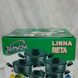 Panela Tampa Aluminio 05 Pçs Craq/Verm/Azul - REMAZA