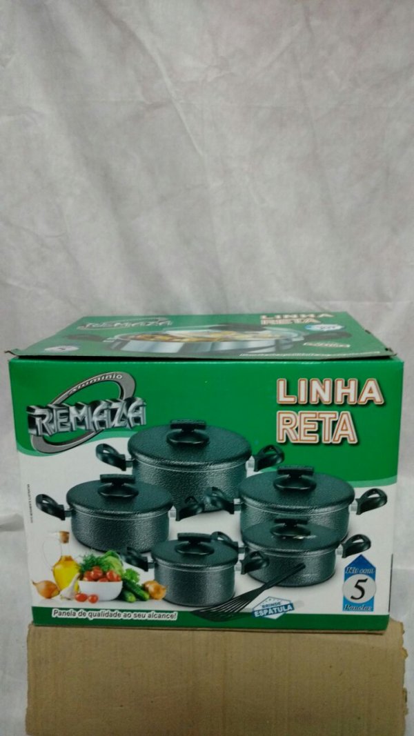 Panela Tampa Aluminio 05 Pçs Craq/Verm/Azul - REMAZA