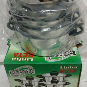 Panela 05 Pçs Polida Tampa de Vidro = REMAZA