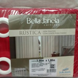 Cortina Rústica Pantéx 2,00x1,80 = BELLA JANELA