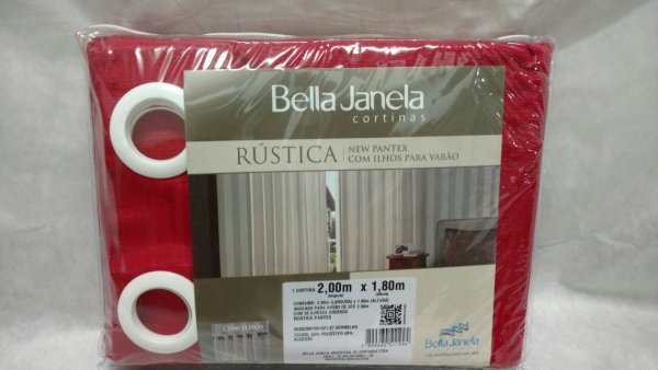 Cortina Rústica Pantéx 2,00x1,80 = BELLA JANELA