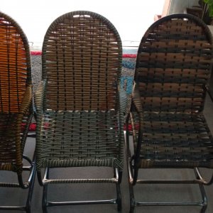 Cadeira Balanço Com Mola Encosto Reto - Vime