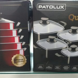 Panela Aluminio 05 Peças Quadrada Craq./Verm. - PATOLUX