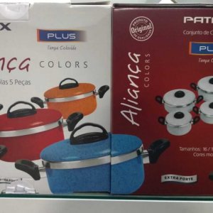 Panela Aluminio 05 Peças Craq./Verm. Aliança Plus - PATOLUX