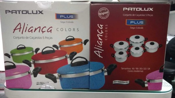 Panela Aluminio 05 Peças Craq./Verm. Aliança Plus - PATOLUX