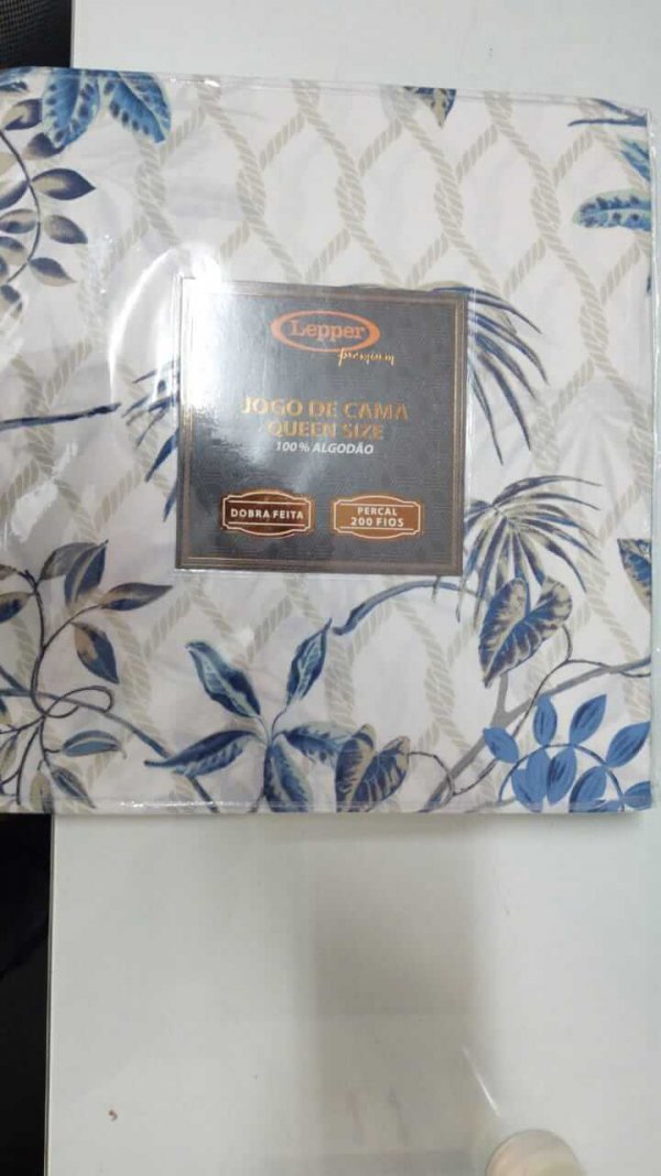 Lençol Casal Queen 2,40x2,60  Dobra Feita 200 Fios Percal = LEPPER