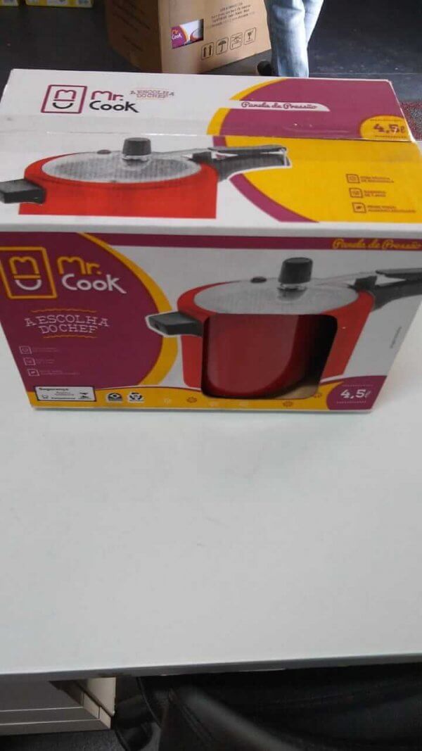 Panela de Pressão Craq/Verm/Laran 4,5 Litros - MR COOK