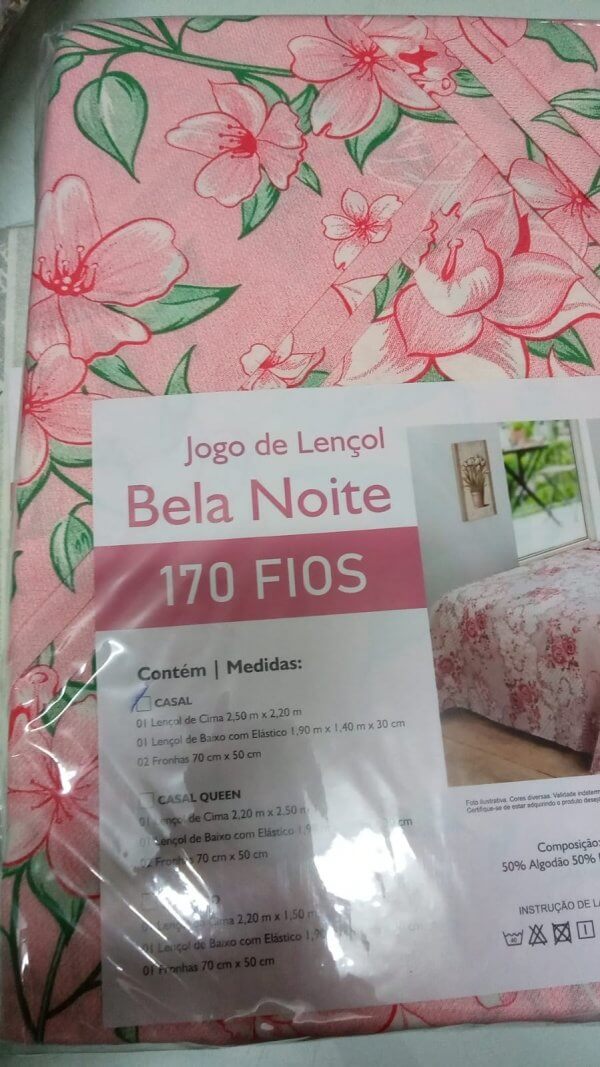 Lençol Casal Bela Noite 2,50x2,20 - MOGI GUAÇU