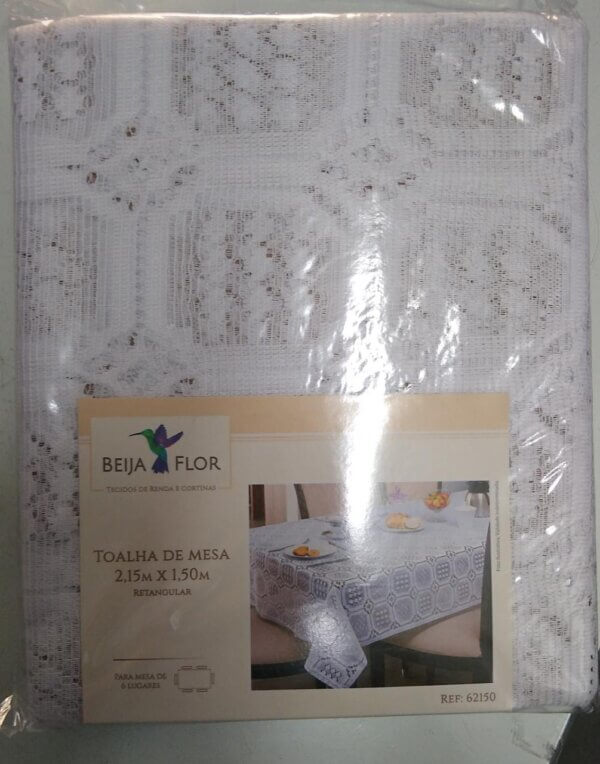 Toalha Mesa Renda 2,15x1,50 - BEIJA FLOR