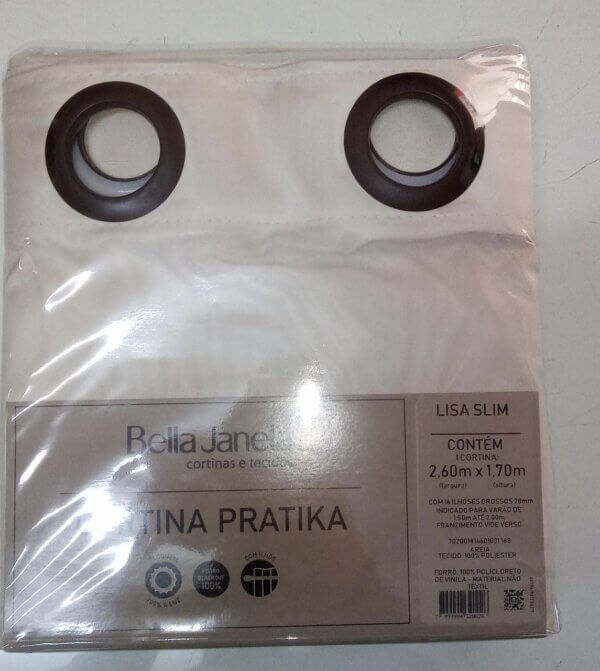 Cortina Blackout Pratika c/ voil 2,60x1,70 - BELLA JANELA