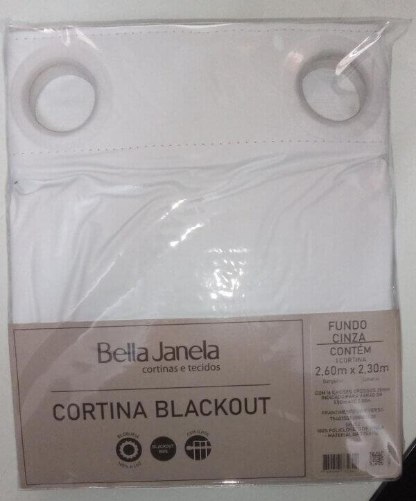 Cortina Blackout Corta luz PVC 2,60x2,30 - BELLA JANELA