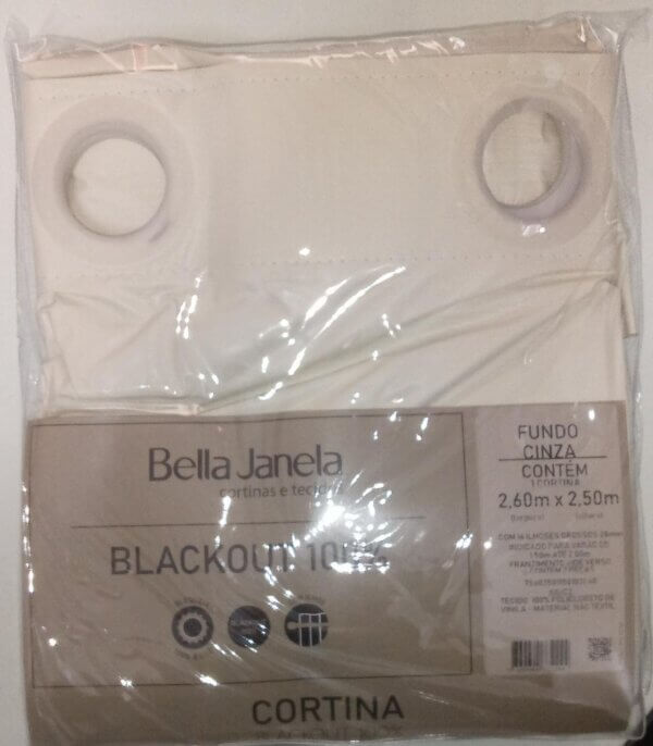 Cortina Blackout Corta Luz PVC 2,60x2,50 - BELLA JANELA