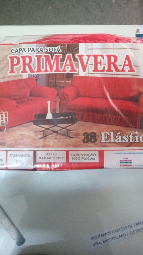Capa Sofá Primavera 38 Elásticos - PRIMAVERA ENXOVAIS