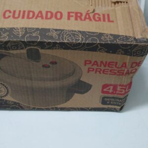 Panela De Pressão Cook 4,5 Litros C/Teflon Craq/Verm - PANELAR