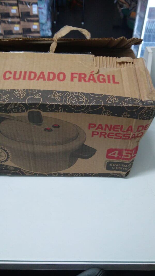 Panela De Pressão Cook 4,5 Litros C/Teflon Craq/Verm - PANELAR