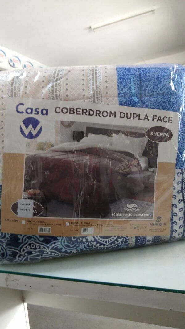 Coberdrom Estampado Queen C/ Sherppa Hypercal 200 fios 2,20 x 2,40 - MENEGATTI