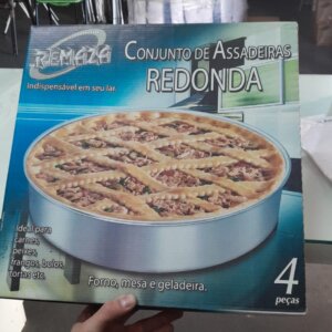 Forma De Aluminio 04 Pçs Redonda Polida - REMAZA
