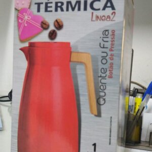 Garrafa Térmica 1 Litro Linea 2 Tampa com Botão - KRYSTAL UTILIDADES