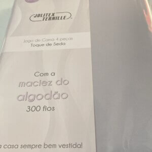 Lençol Casal Toque de Seda 300 Fios 2,10 x 2,30 - JOLITEX