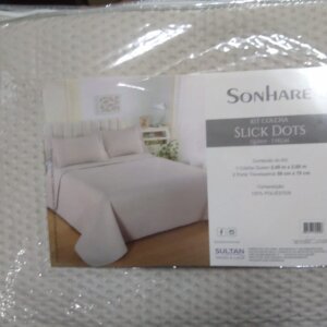 Colcha Queen Slick Dots/Square 03 Pçs 2,40 x 2,60 - SULTAN