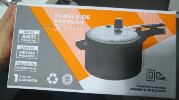 Panela de Pressão 3 Litros Craq/Verm - MR COOK