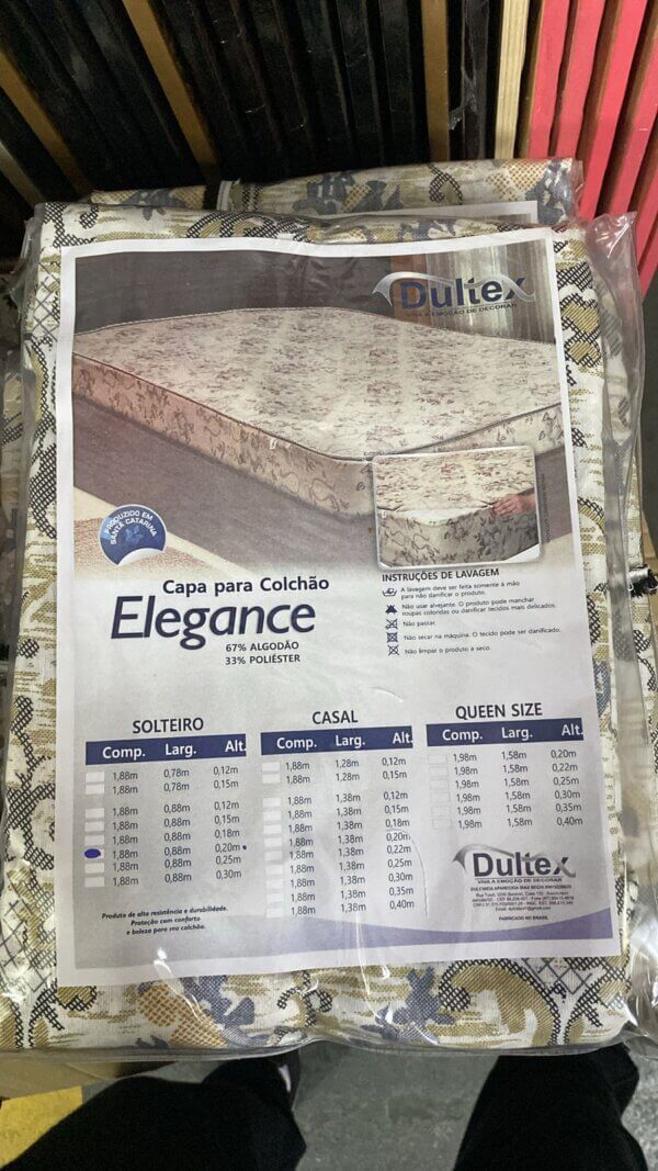 Capa De Colchão Elegance Solteiro 20 e 18 Cm Altura - DULTEX