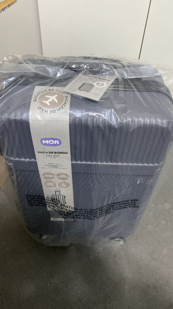 Mala de Viagem Abs 360 10 Kg Preto/Cinza - MOR