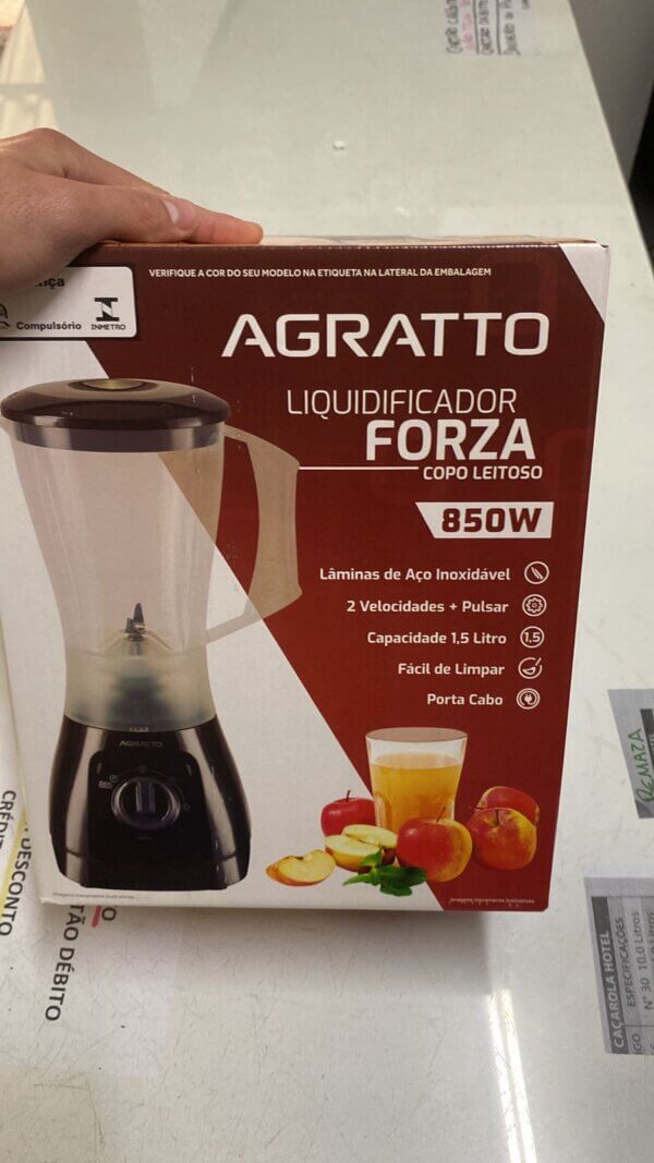 Liquidificador 1,5 Lt Forza Vermelho/Preto - AGRATTO