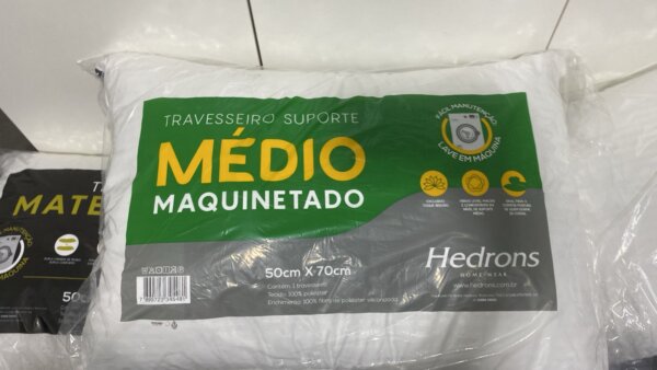 Travesseiro Suporte Médio Maquinetado 50 x 70 Cm - HEDRONS