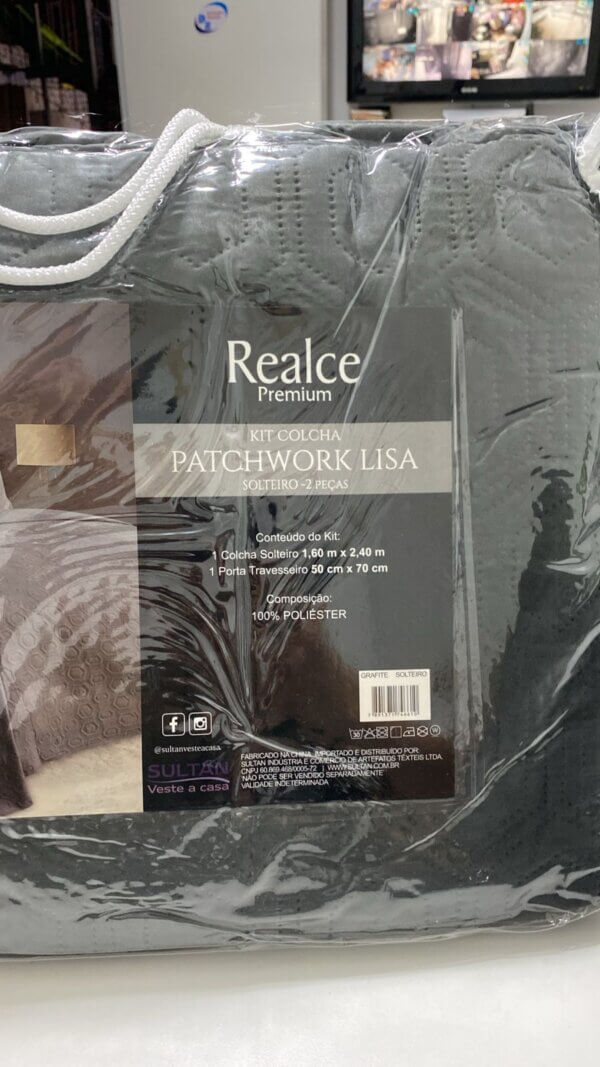 Colcha Solteiro Patchwork Lisa/Estampada 1,60 x 2,40 - SULTAN