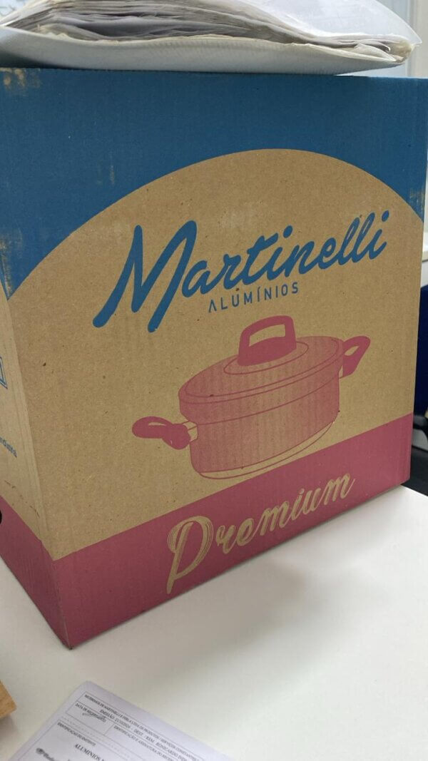 Panela Tampa de Vidro Premium 05 Pçs Craq/Verm - MARTINELLI