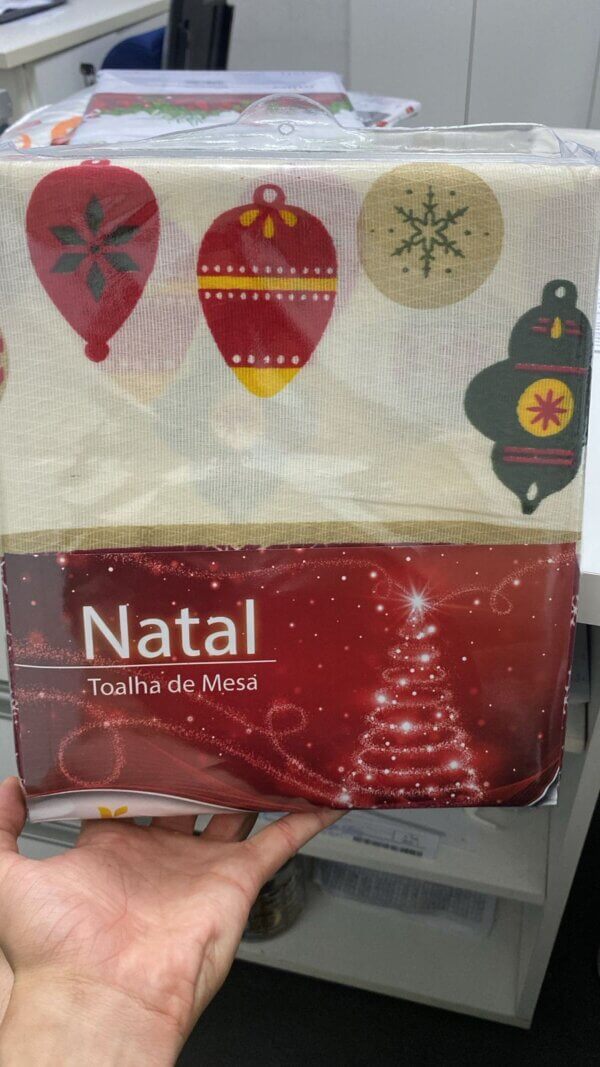 Toalha De Mesa Natal Retangular 1,40 x 2,10 - RANER