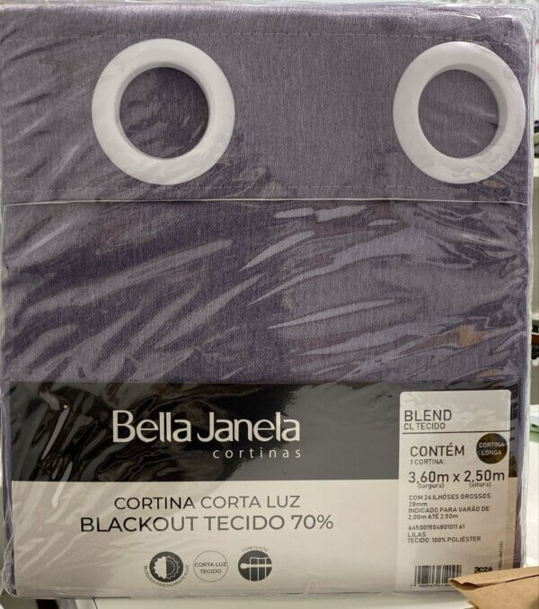 Cortina Blackout Tecido Corta Luz 3,60 x 2,50 - BELLA JANELA