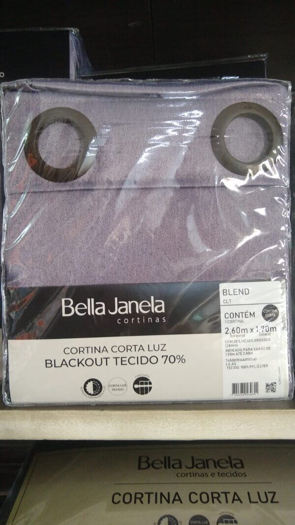 Cortina Blackout Tecido Corta Luz 2,60 x 1,70 - BELLA JANELA