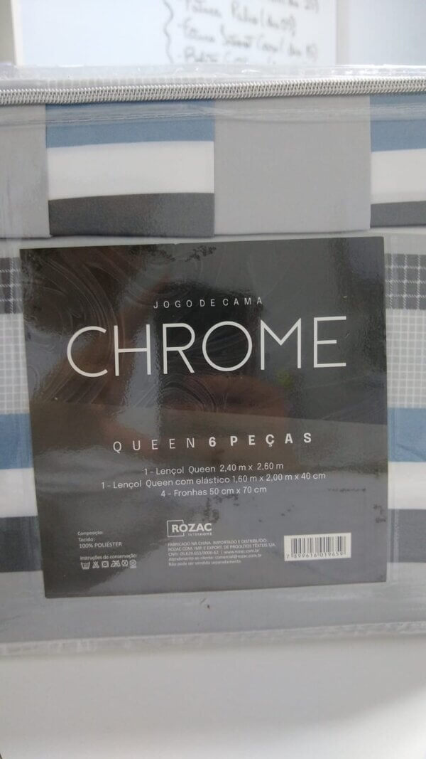 Lençol Queen Chrome 6 Pçs 2,40 x 2,60 - ROZAC