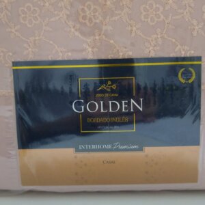 Lençol Casal Golden Bordado Inglês 4 pçs 2,20 x 2,40 - ROZAC