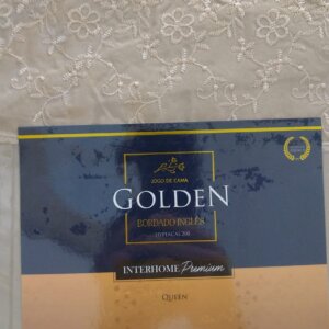 Lençol Queen Golden Bordado Inglês 4 Pçs 2,40 x 2,60 - ROZAC