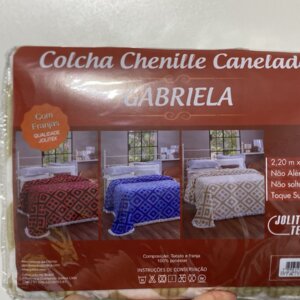 Colcha Chenille Canelada Gabriela 2,20 x 2,40 - JOLITEX