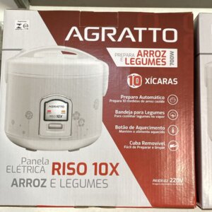 Panela Elétrica 10 Xicaras Riso Branca Arroz - AGRATTO